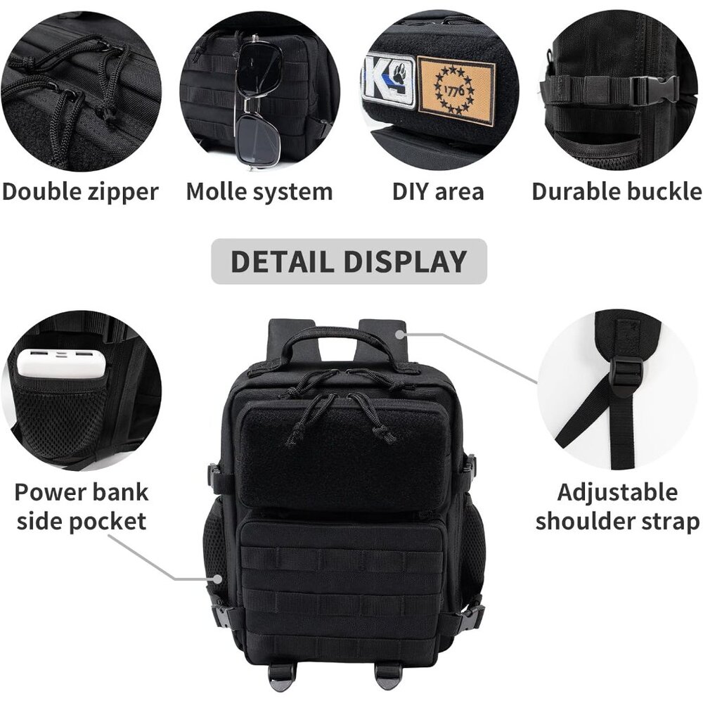 Lightweight 10l Mini Assault Backpack - Versatile… - image 4